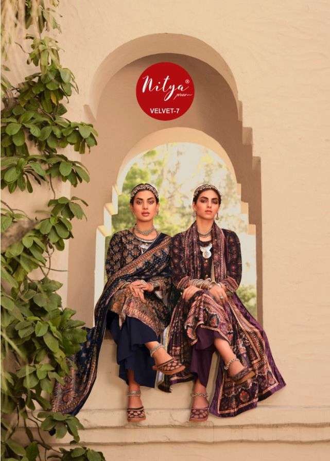lt nitya velvet vol 7 winter wear warm fancy salwar kameez