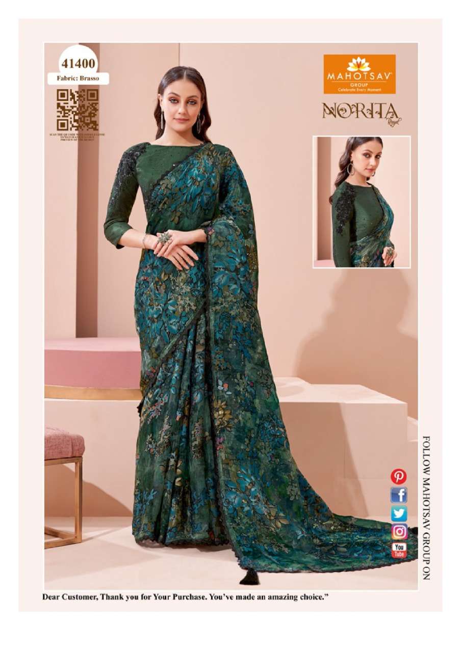 mahotsav norita 41400-41413 series heavy fancy designer saris wholesaler 