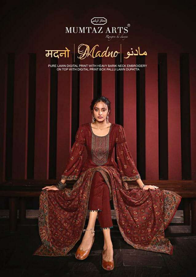 mumtaz arts madno cotton lawn dress materials lowest rate seller 