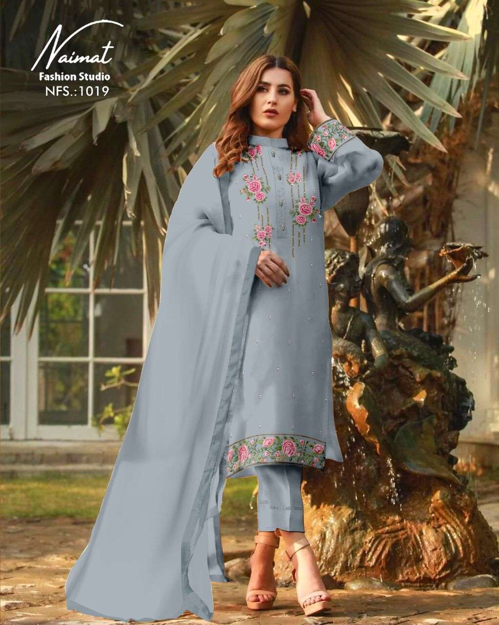 naimat fashion nfs 1019 readymade georgette pakistani fancy suit