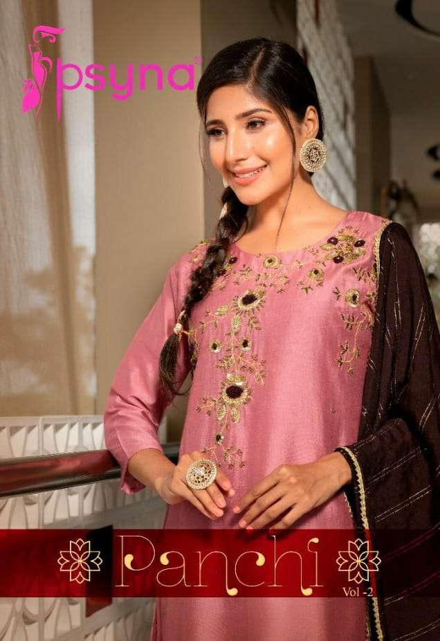 panchi vol 2 by psyna chanderi readymade elegant salwar kameez