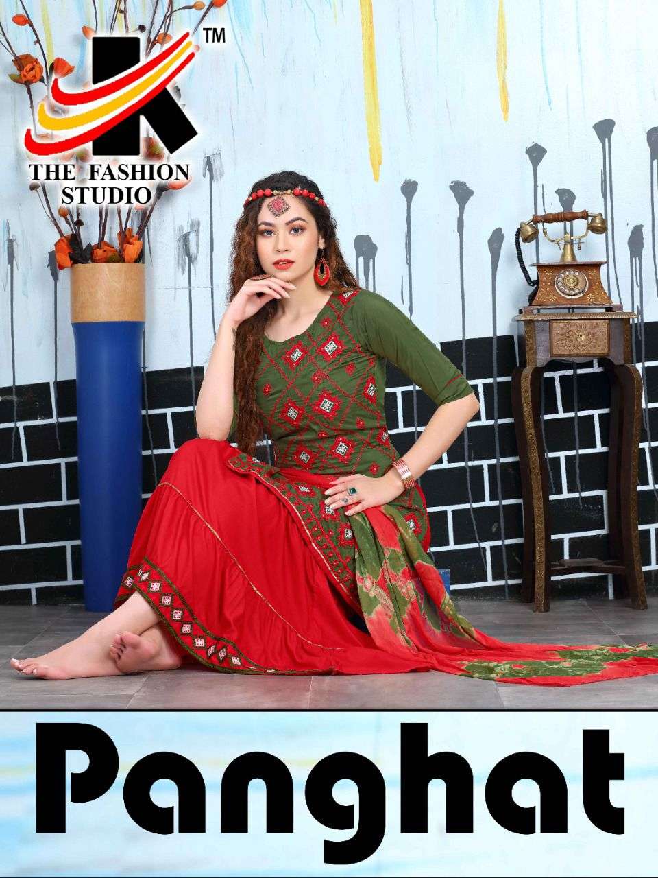 PANGHAT BY THE FASHION STUDIO HEAVY MUSLLIN READYMADE SUIT CATLOG WHOLESALER BEST RATE