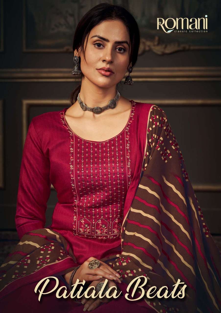 patiala beats by romani pashmina winter fancy dress materials