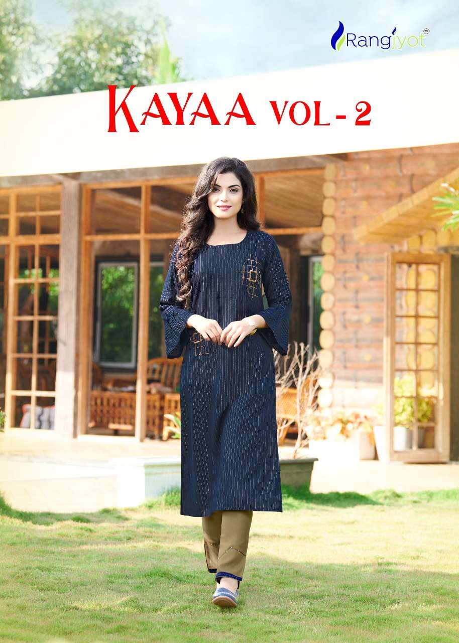 rangjyot kaaya vol 2 kurti with pant set 