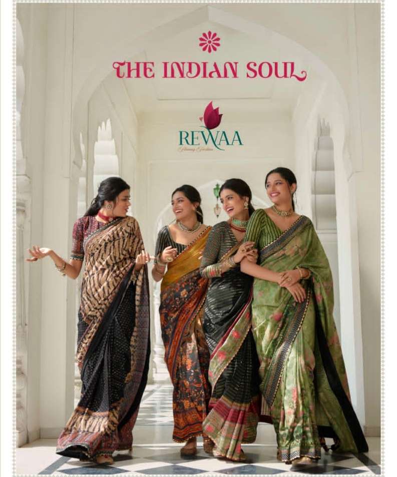 rewaa the indian soul silk digital print saree wholesaler in surat 