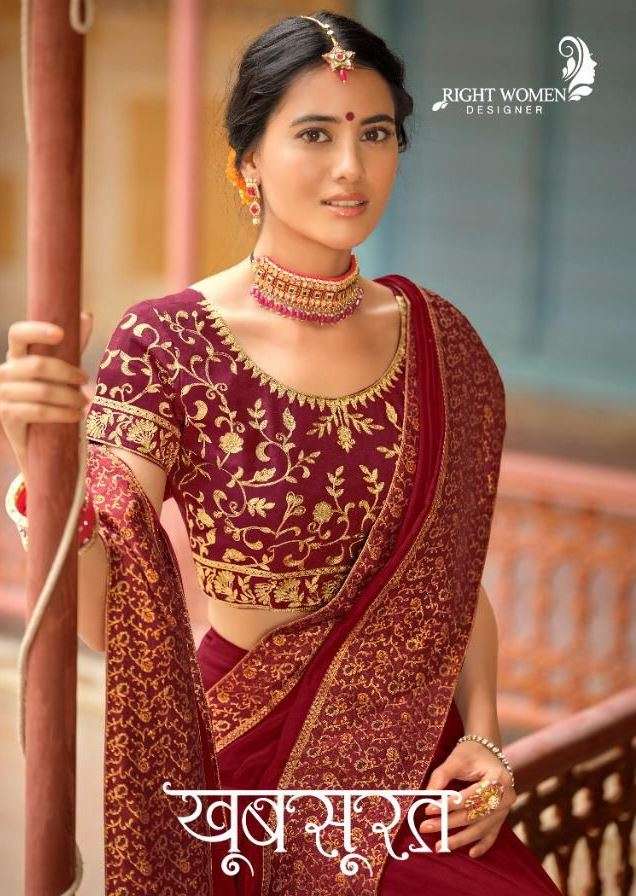 right women designer khubsurat vichitra fancy sarees collection
