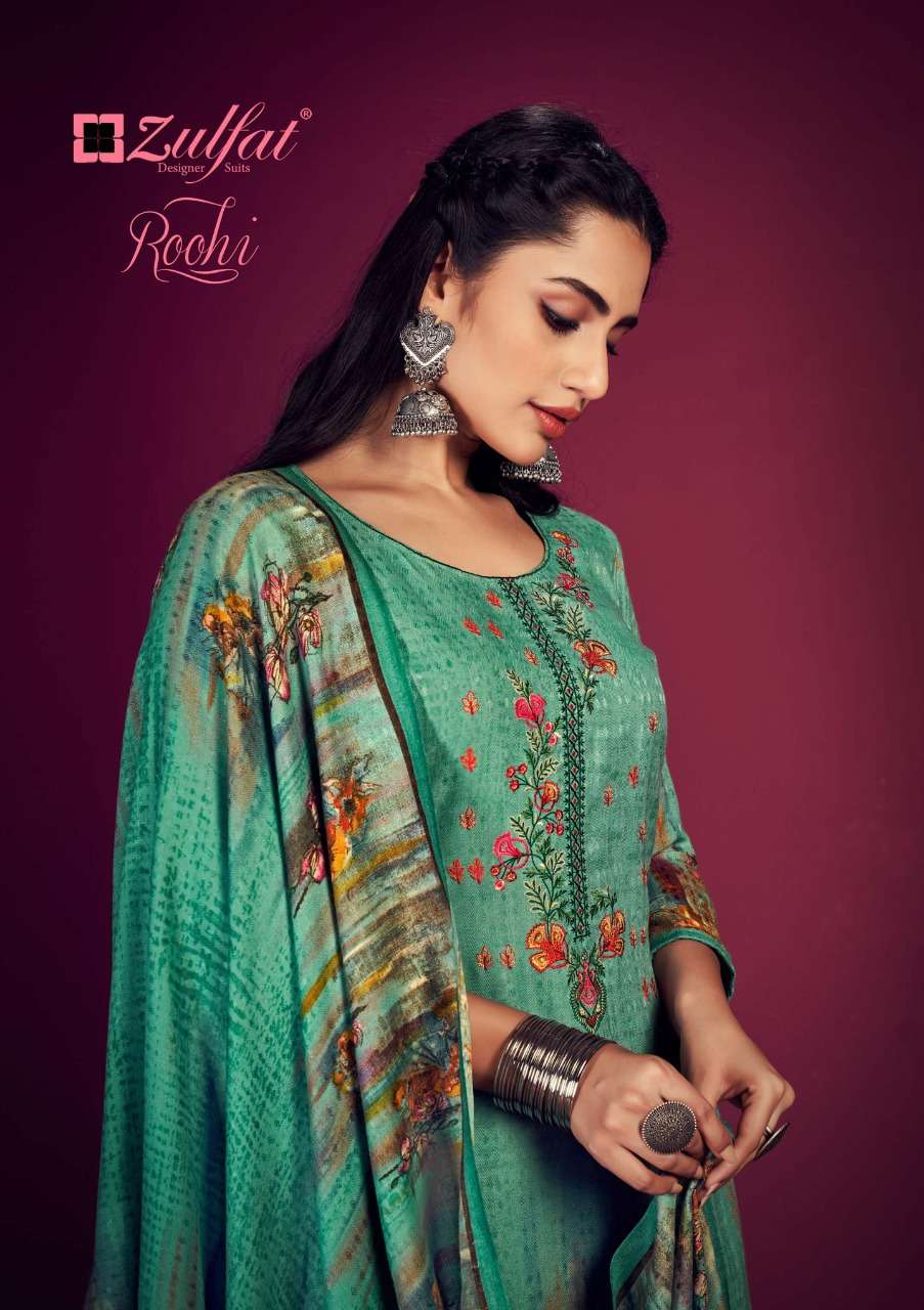 roohi by zulfat pashmina winter daily wear dress materials