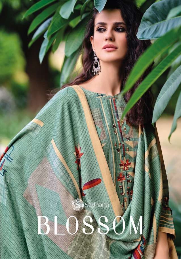 sadhana fashion blossom pashmina digital printed casual wear dress materials