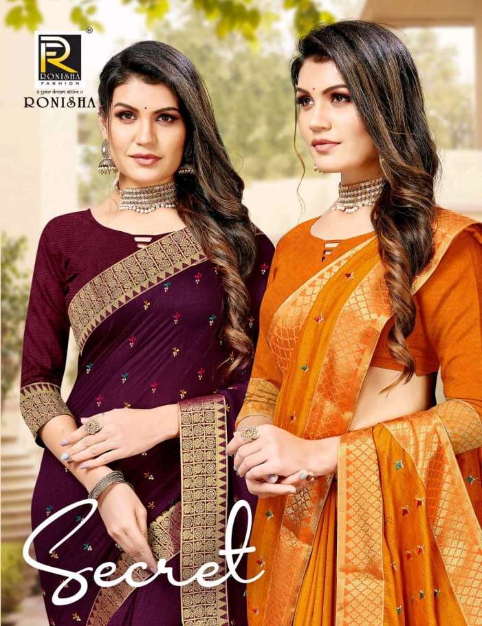 Secret by ranjna saree fancy border thread work butti traditional wear saree collction 