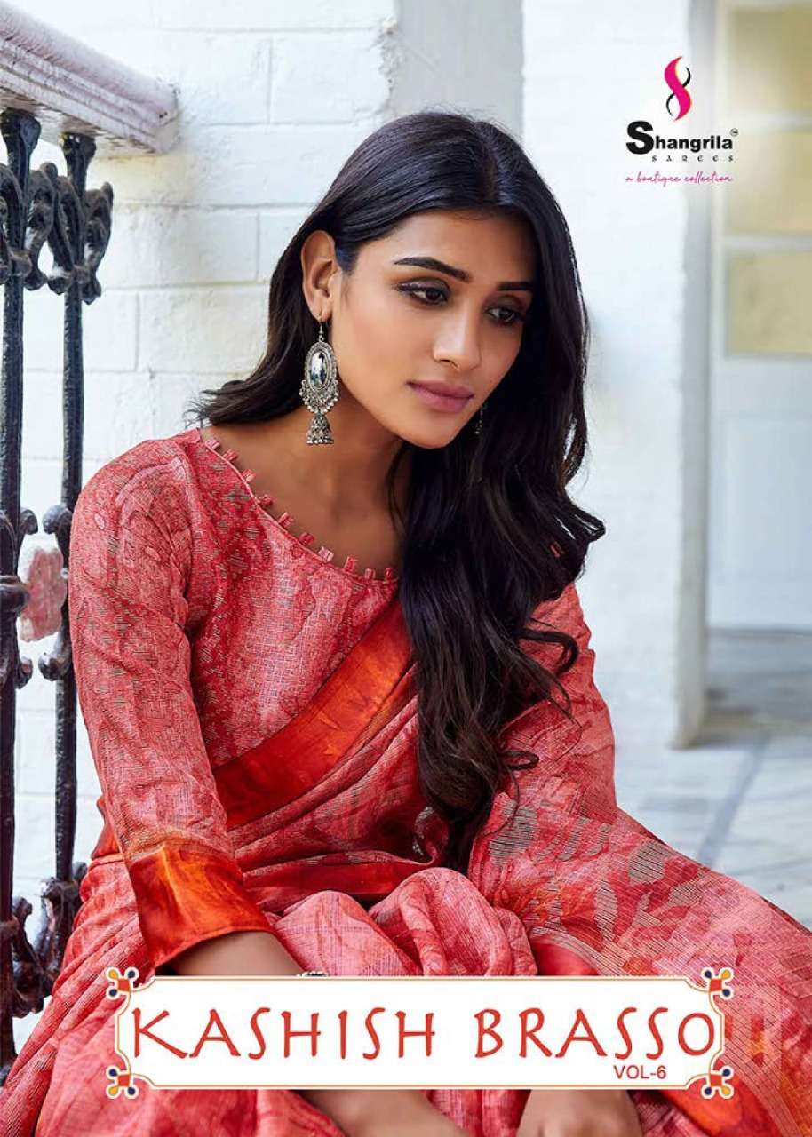 shangrila kashish brasso vol 6 unique design sarees for festival 