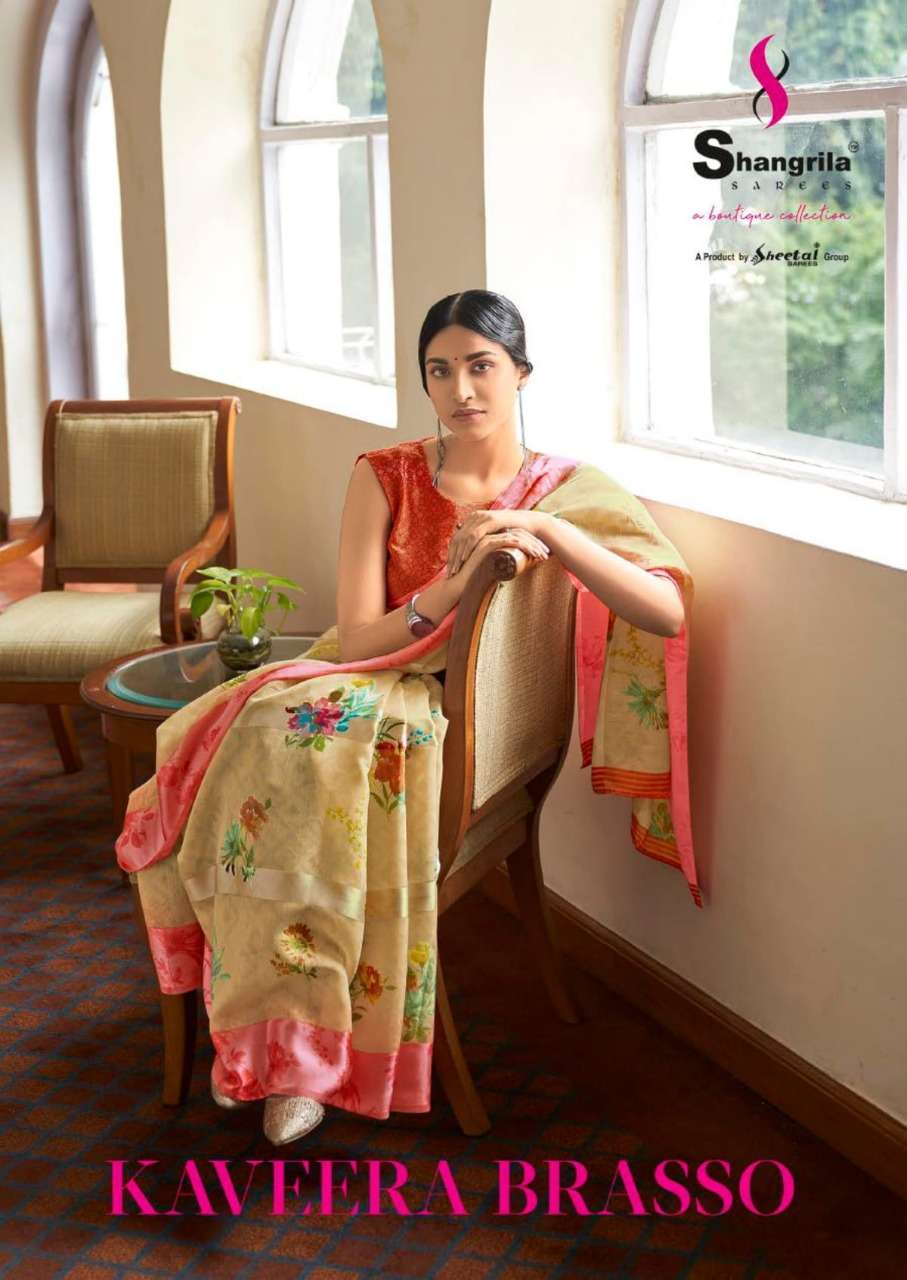 shangrila kaveera brasso excellent design saree range 