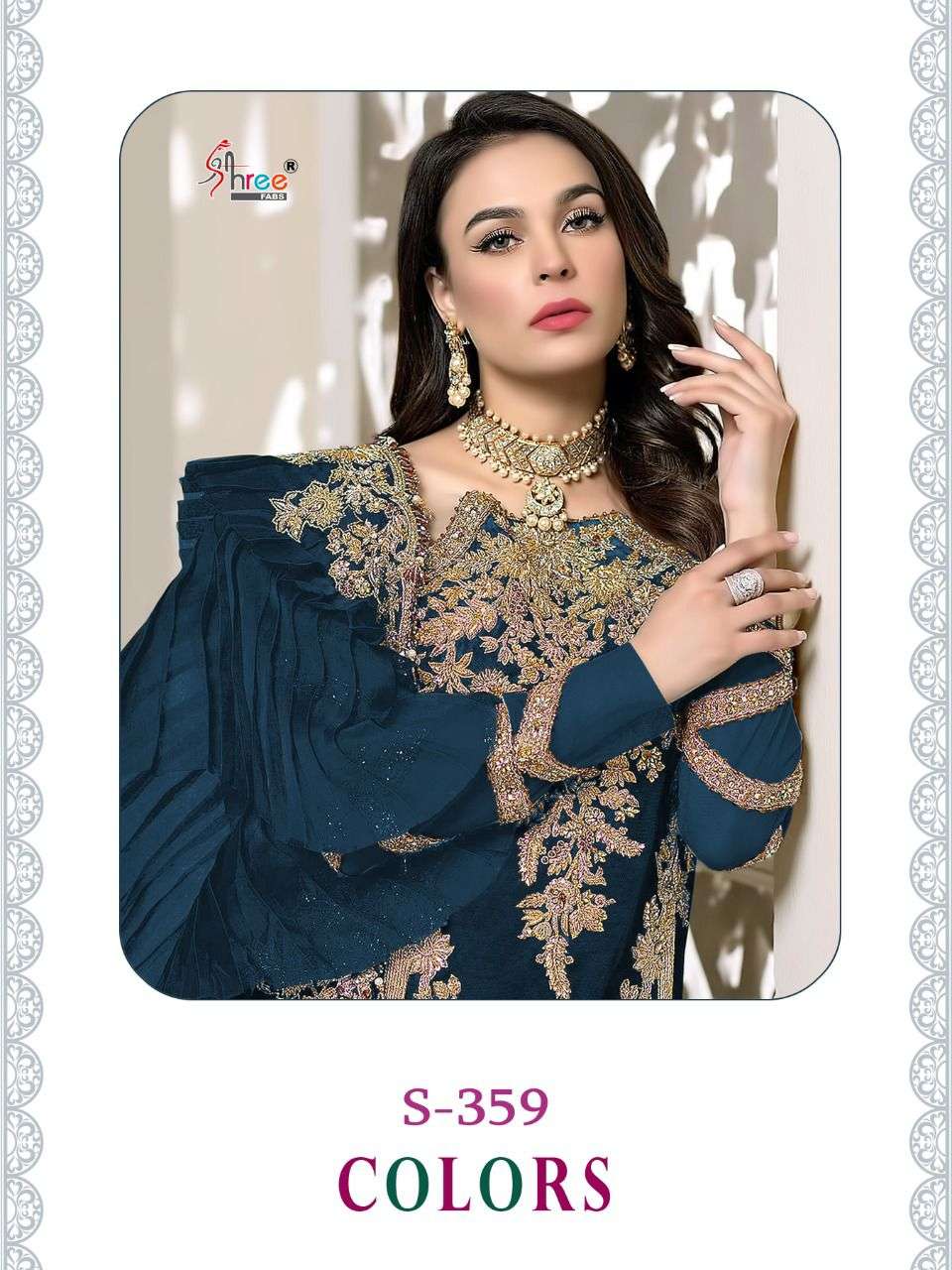 shree fab 359 design color georgette pakistani dresses 