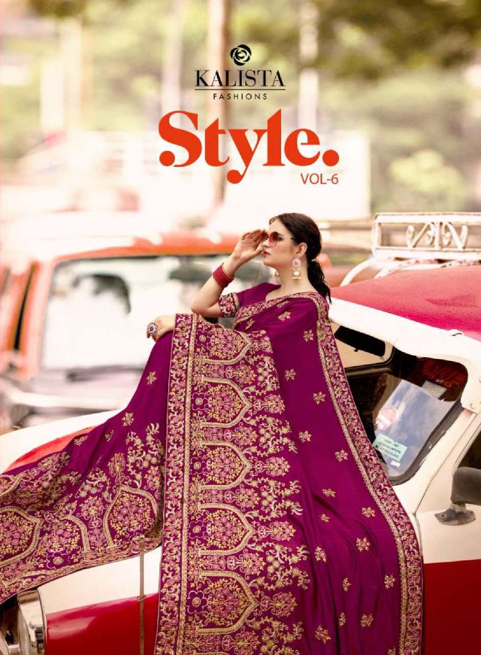 style vol 6 by kalista vichitra silk embroidery fancy sarees