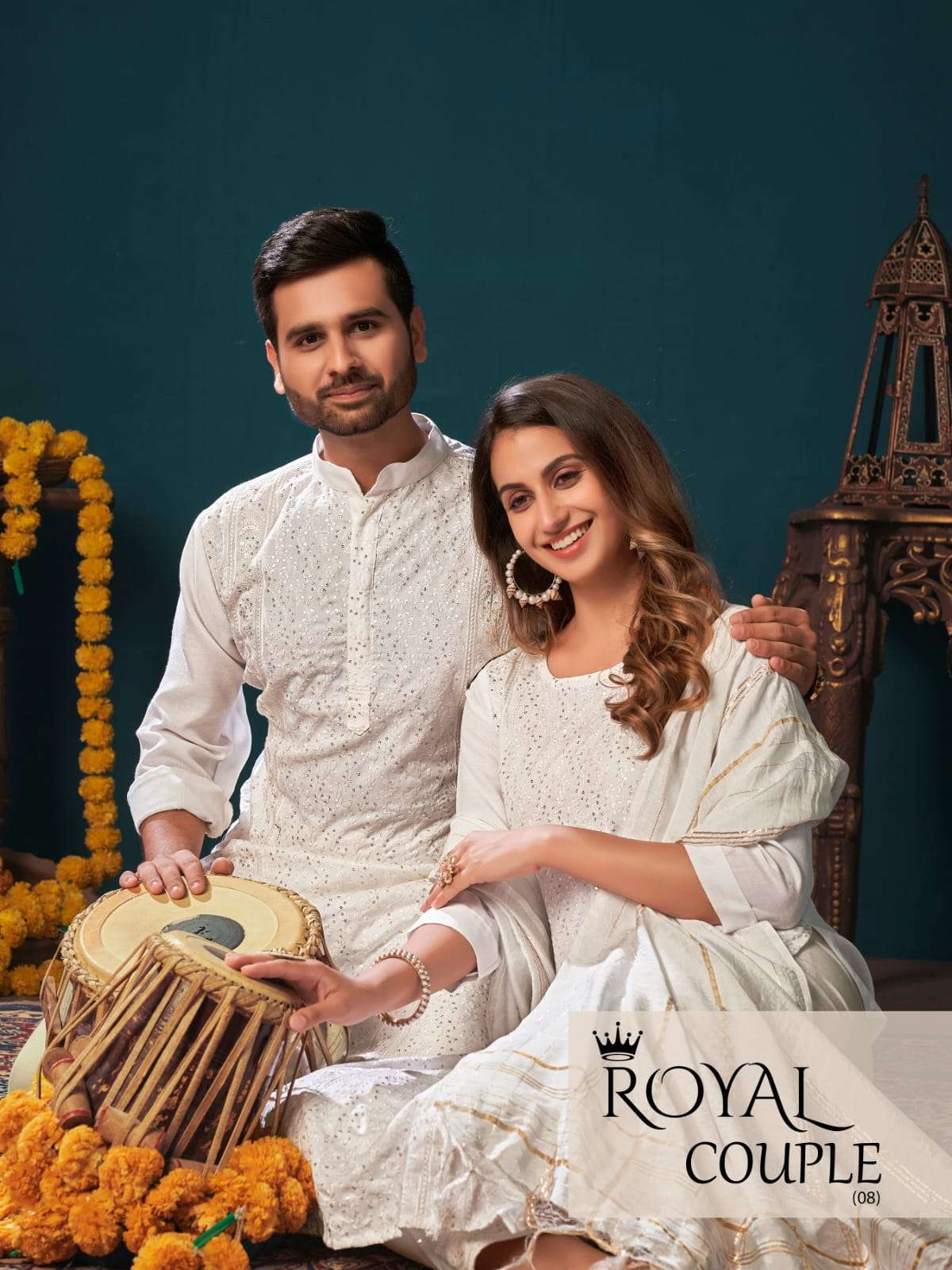 sukanya fashion royal couple vol 8 combo of kurta with pants and kurti with pants & dupatta 