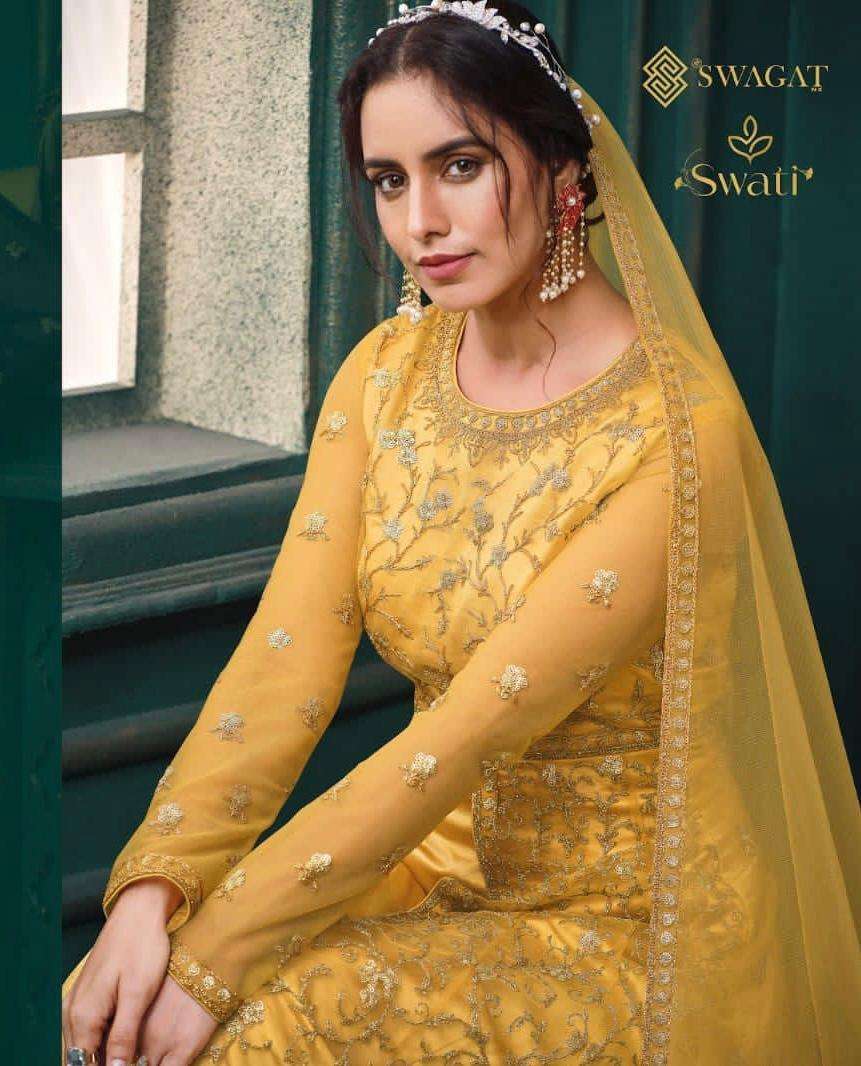 swagat swati 3101-3108 series partywear dresses collection 