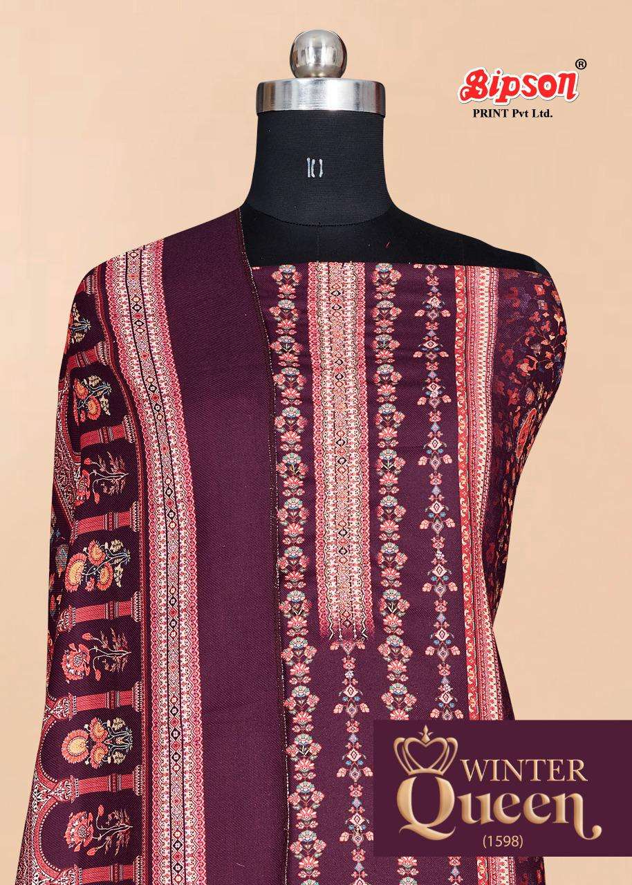 winter queen 1598 by bipson woollen pashmina casual fancy dress materials