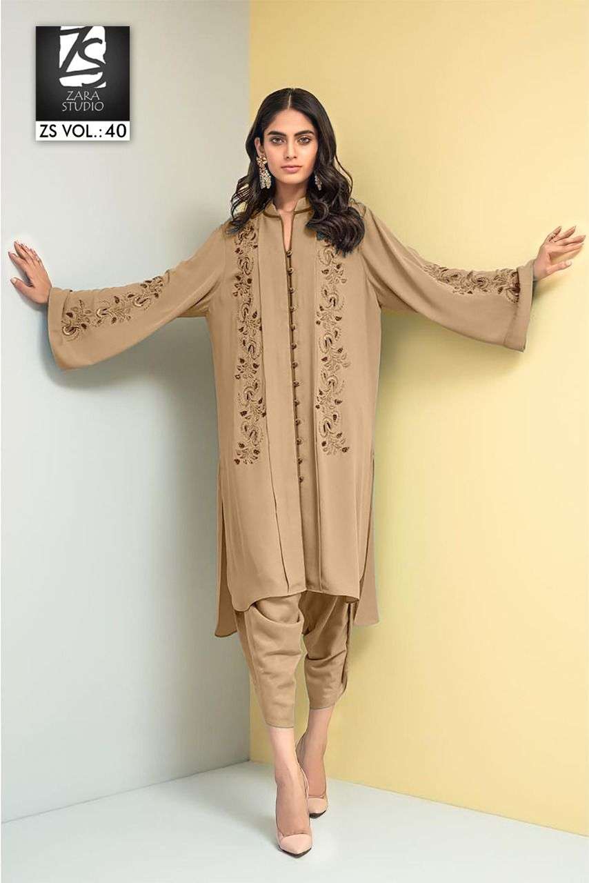 zara vol 40 ethnic wear pakistani readymade tunic top with bottom