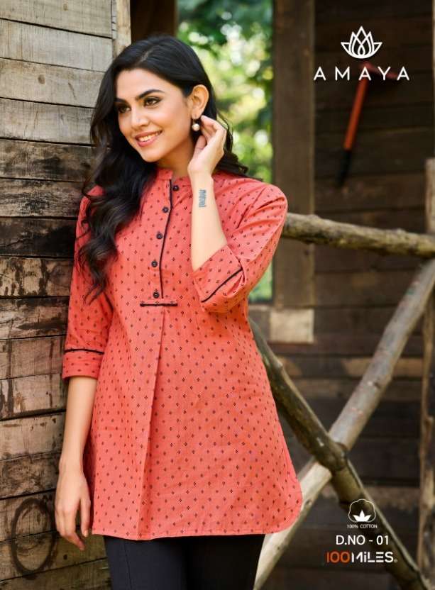 100 miles amaya handloom cotton short tops collection