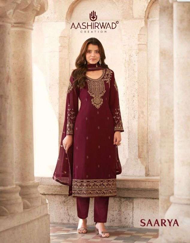 aashirwad present saarya georgette ethnic wear fancy salwar kameez