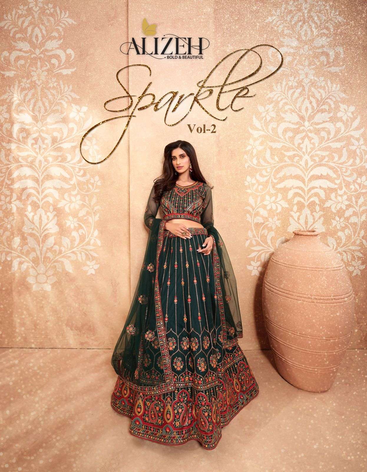 alizeh sparkle vol 2 exclusive wedding designer fancy lehenga