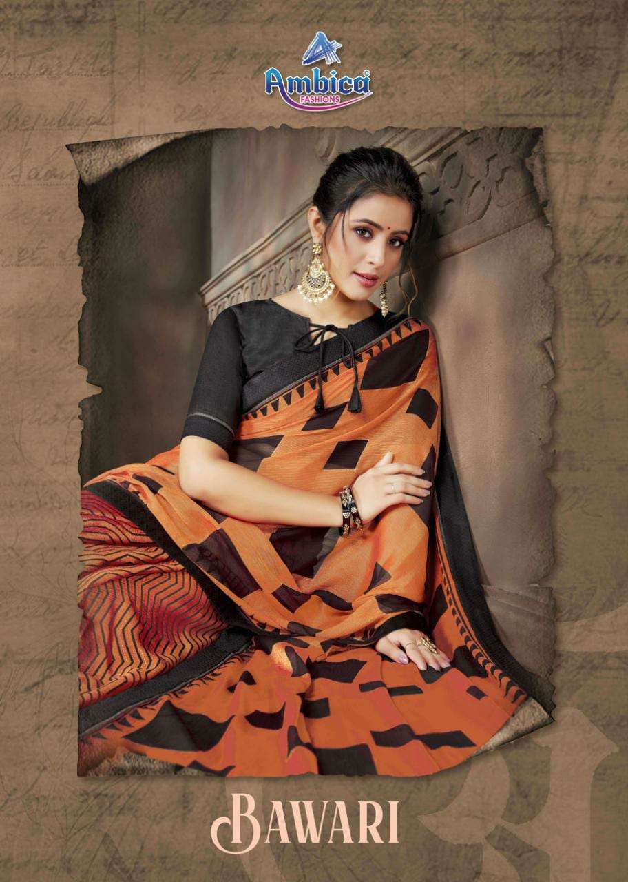 ambica fashions bawari 1901-1922 series brasso fabrics saris wholesaler 