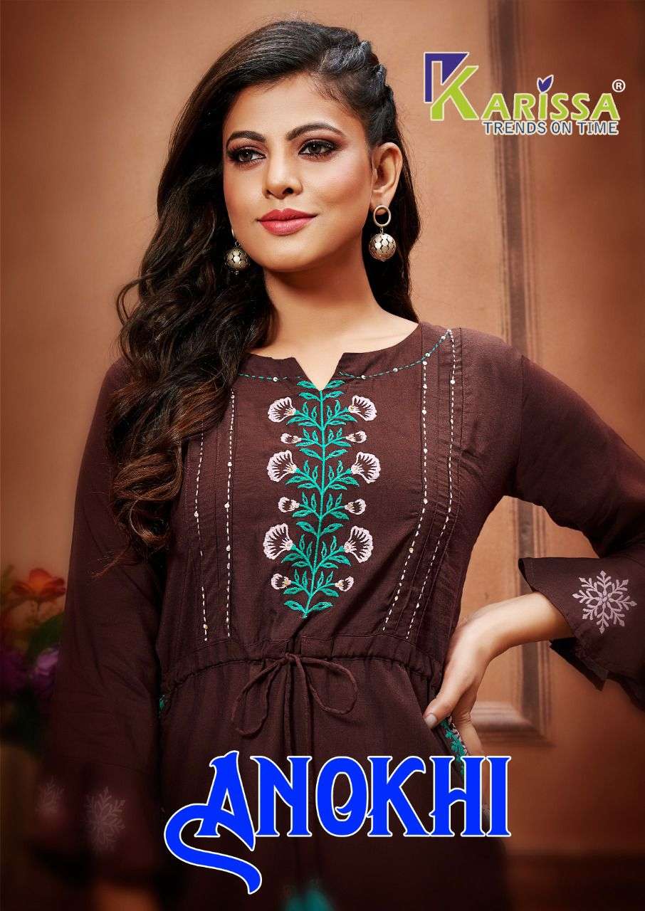 anokhi by karissa cotton nayra side cut designer kurti