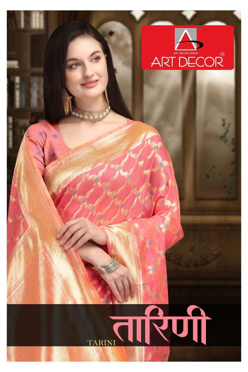 Art decor tarini fancy silk sarees wholesaler in surat