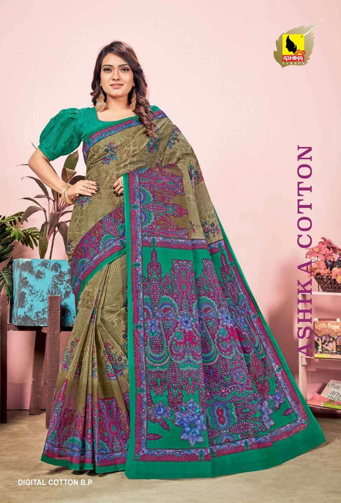 ashika malmal cotton printed saris low rate 