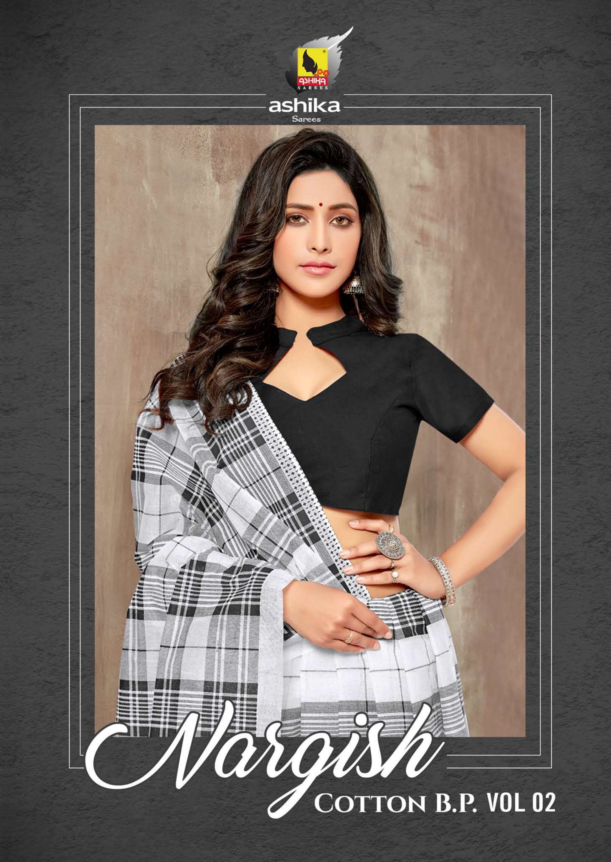 ashika nargish vol 2 cotton saree with blouse piece authorized supplier 