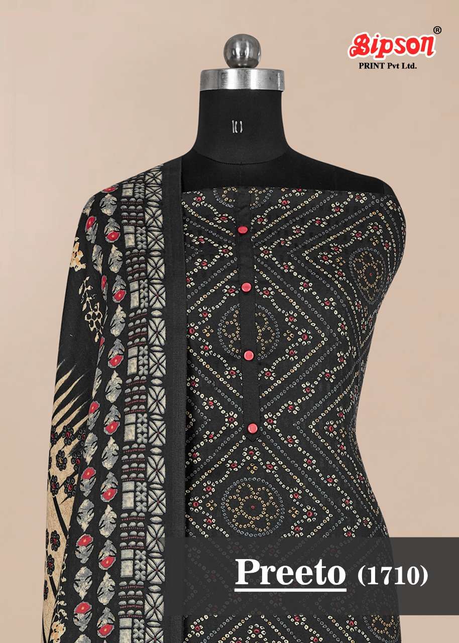 bipson preeto 1710 pashmina printed work salwar kameez