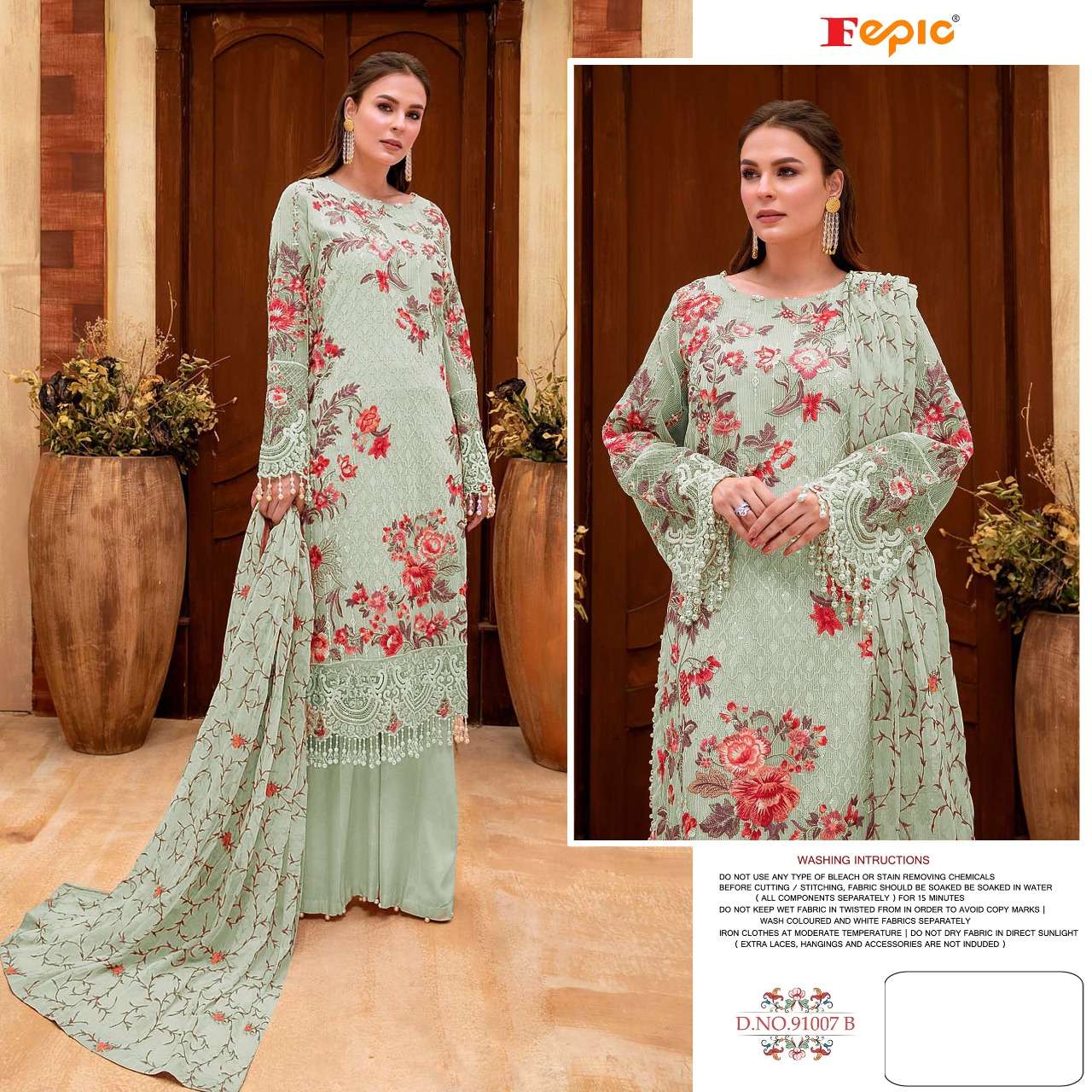 fepic 91007 colours designer georgette pakistani suits