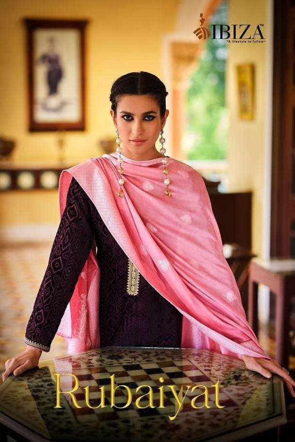 ibiza rubaiyat pure velvet designer winter heavy pashmina salwar kameez