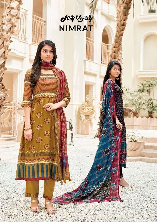 jay vijay nimrat pure muslin silk indian suit exporter