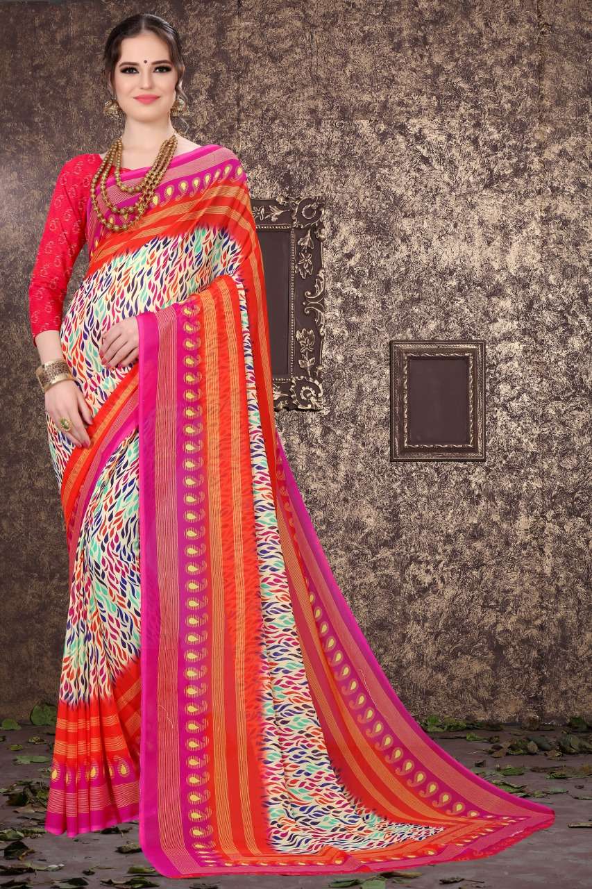 jhalak vol 1 casual wear printed saris lowest rate at krishna creation