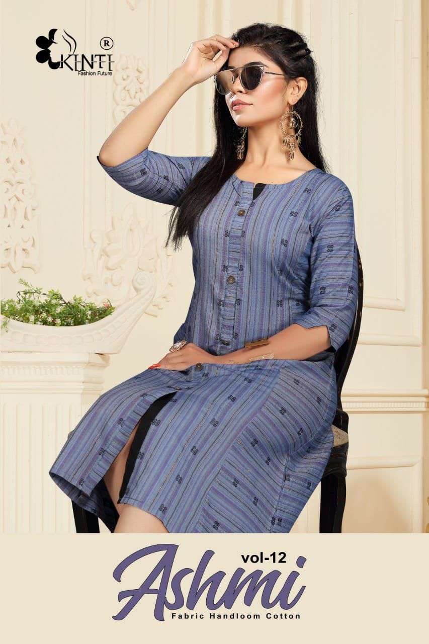 kinti ashmi 12 handloom weaving strips kurti