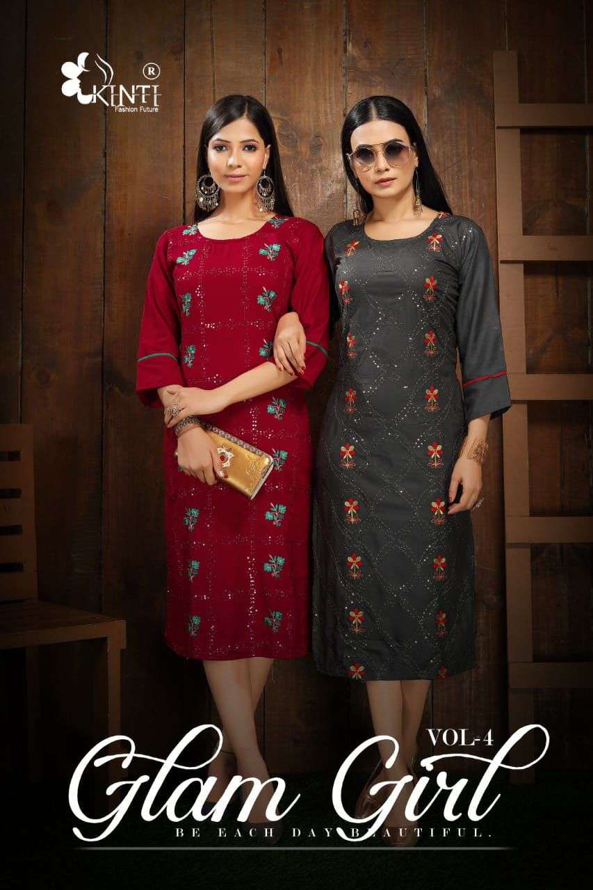 kinti glam girl vol 4 simple readymade kurtis wholesaler 