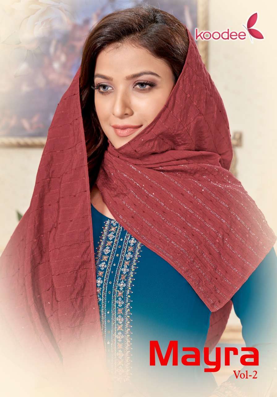 koodee mayra vol 2 rayon khatli work readymade casual salwar kameez