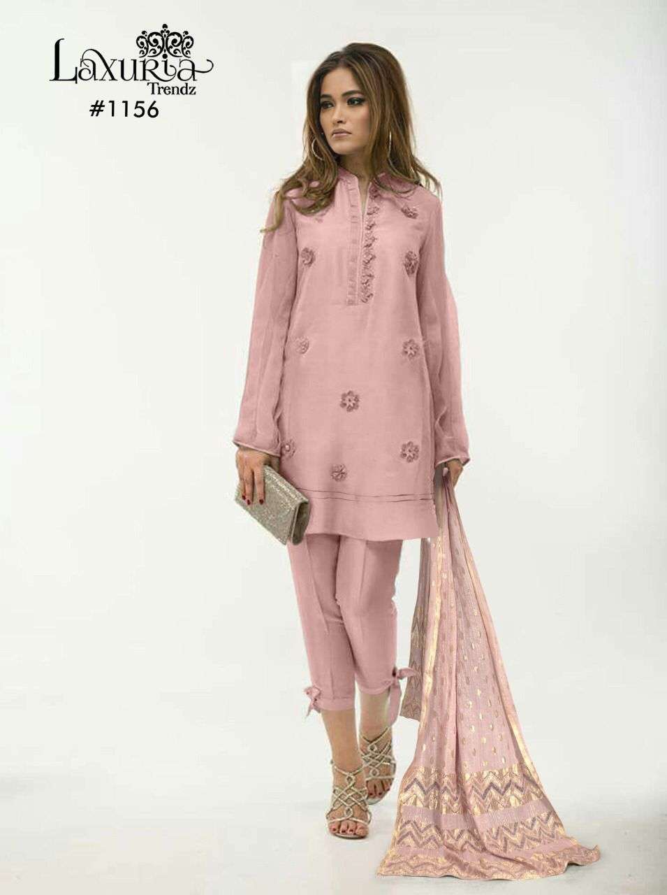 laxuria trendz 1156 georgette pakistani readymade suit exporter