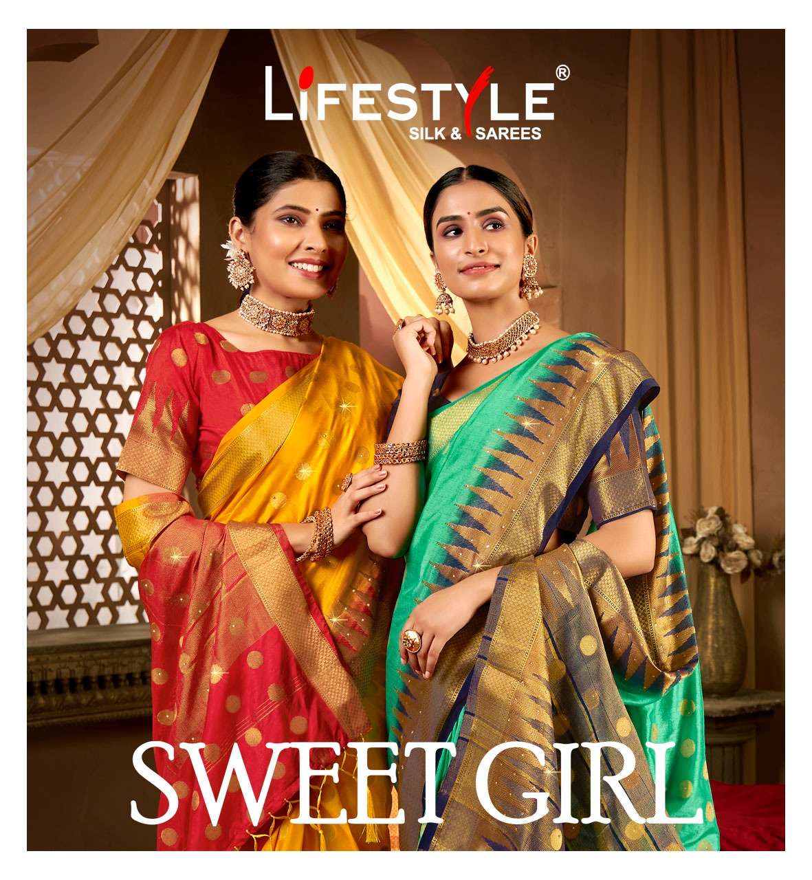 lifestyle sweet girl dolla silk saris lowest rate 