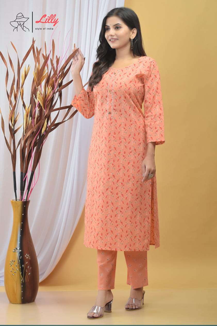 lilly style sandhya vol 4 combo set of kurti with pent 