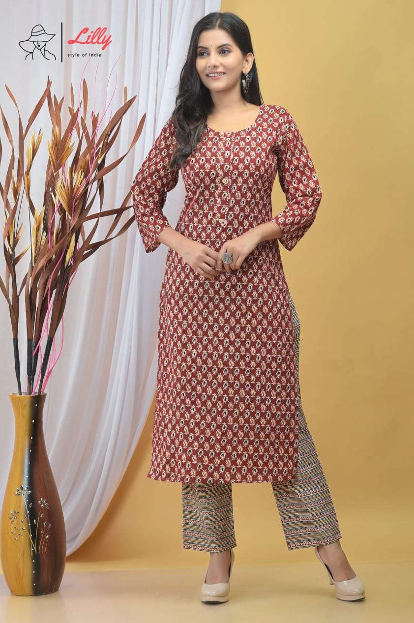 lilly style sandhya vol 5 combo set of kurti with pant 