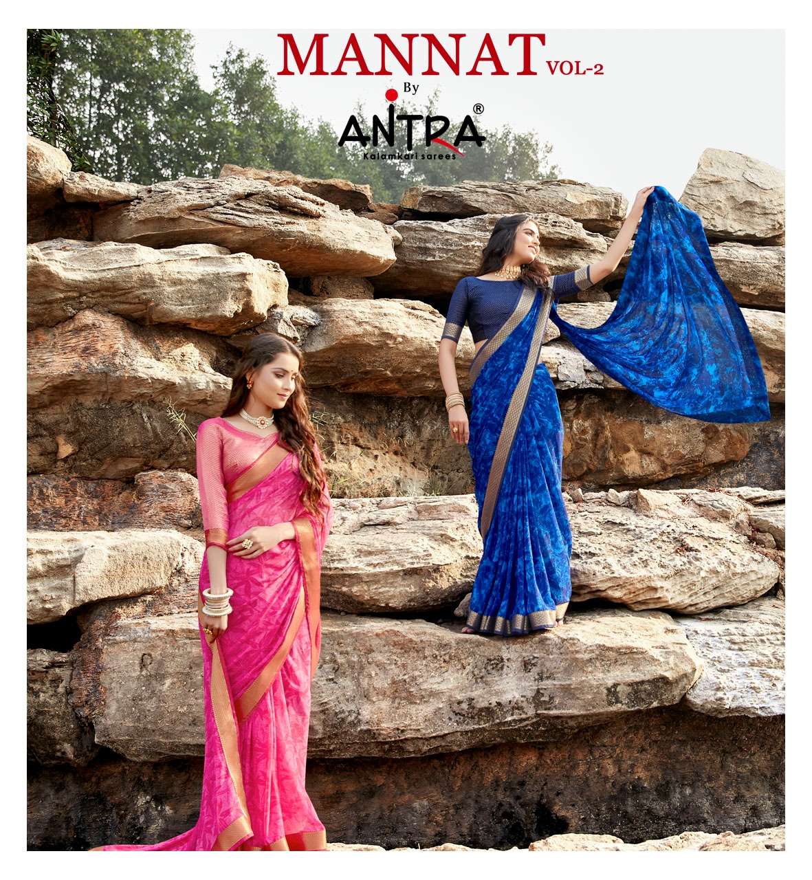 mannat vol 2 by antra weightless printed fancy sarees