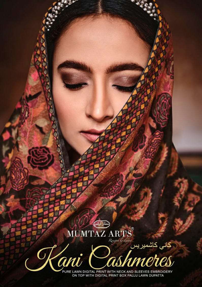 mumtaz arts kani cashmere pure lawn embroidery dress design wholesale 