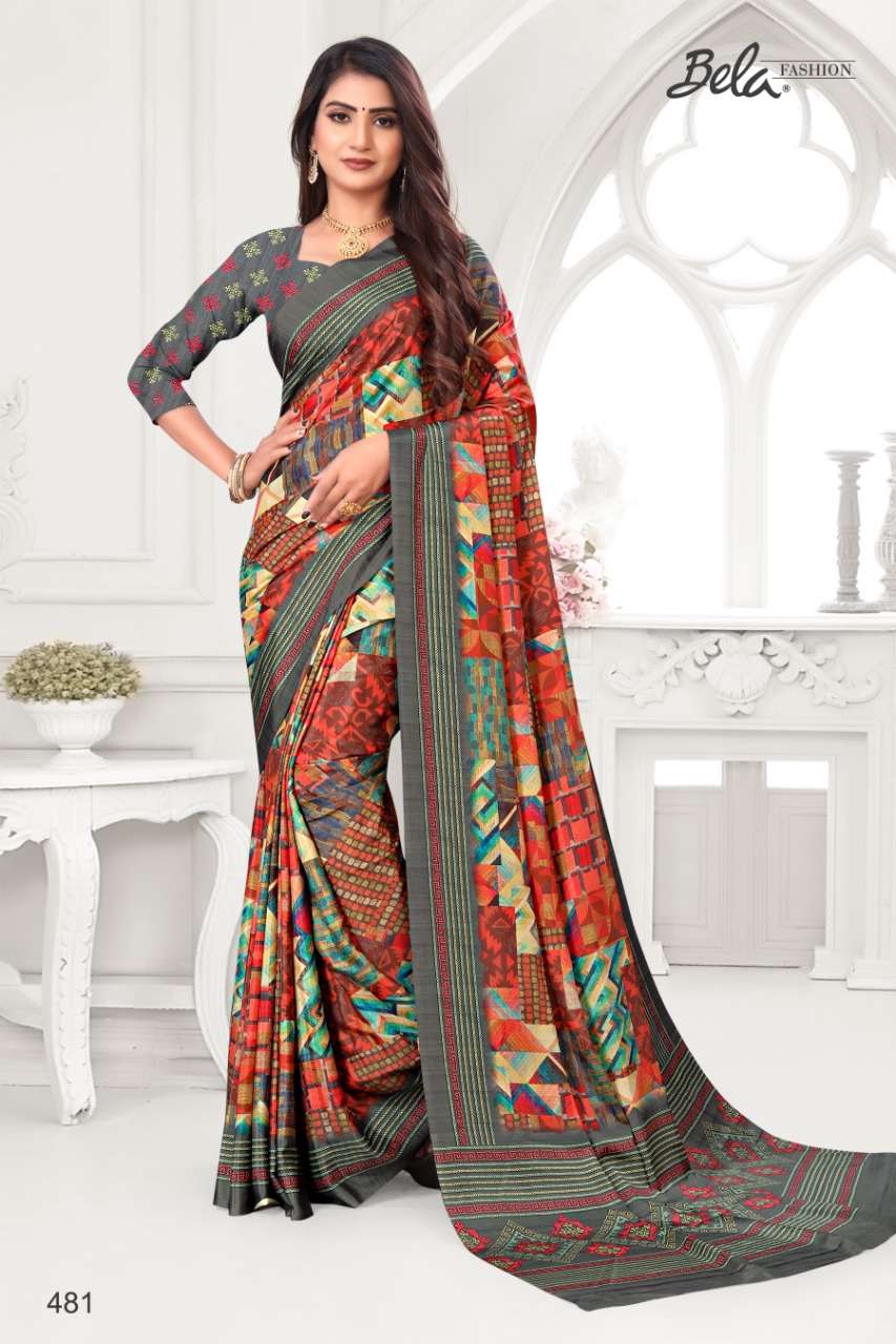 nadia by bela fashion crape digital printed ethnic wear saree