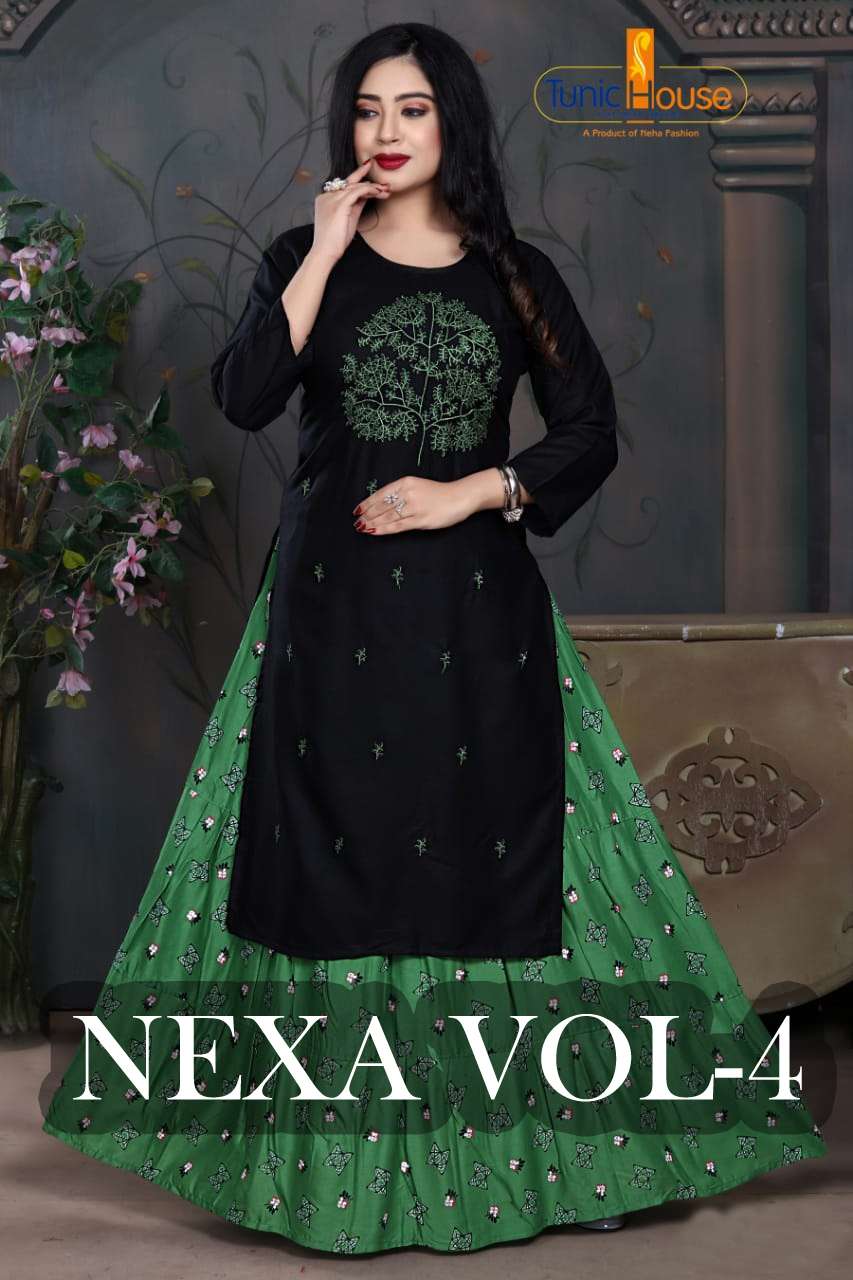 NEXA VOL-4 BY TUNIC HOUSE TOP WITH SKIRT COLLECTION