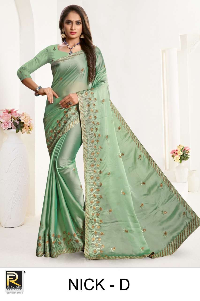 Nick by ranjna saree fancy work siroski diamond exclusive collection online shop 