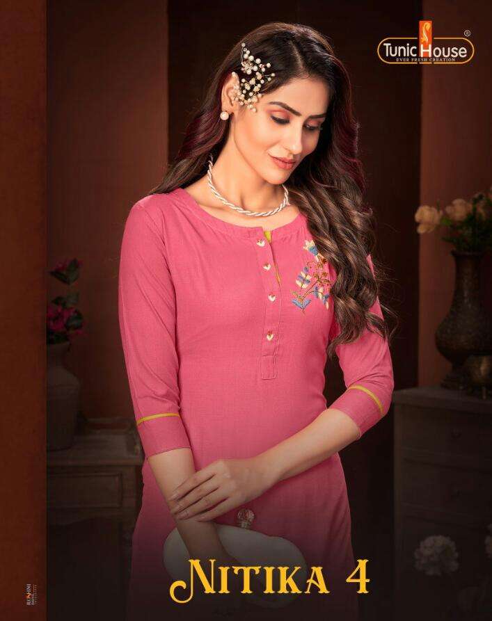 NITIKA-4 BY TUNIC HOUSE DESIGNER HAND WORK KURTI COLLECTION