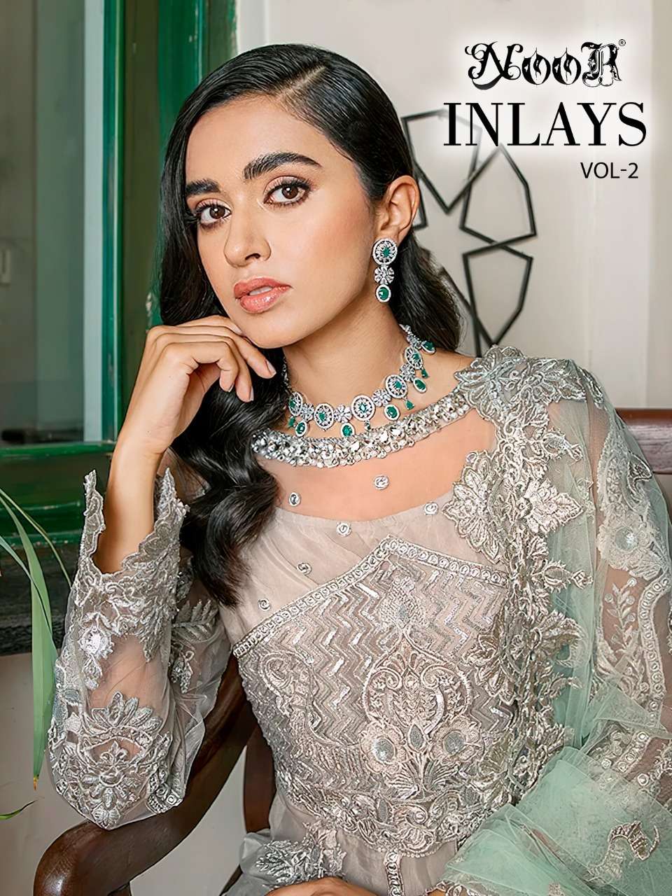 noor inlayas vol 2 pakistani concept of georgette embroidery dresses 