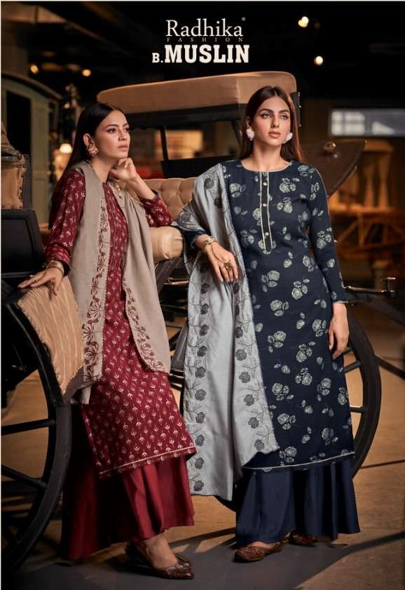  Radhika b.muslin cotton printed casual wear salwar kameez