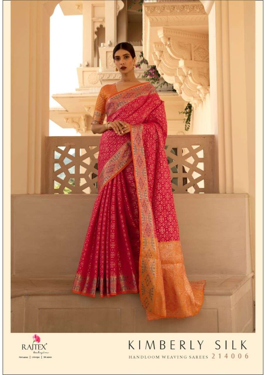 rajtex kimberly silk series 214001 to 214006 handloom weaving designer sarees collection